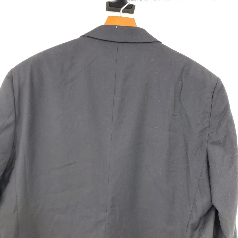 JOE Joseph Abboud Mens Black Wool Blend 2 Button Blazer Sport Coat Jacket Custom